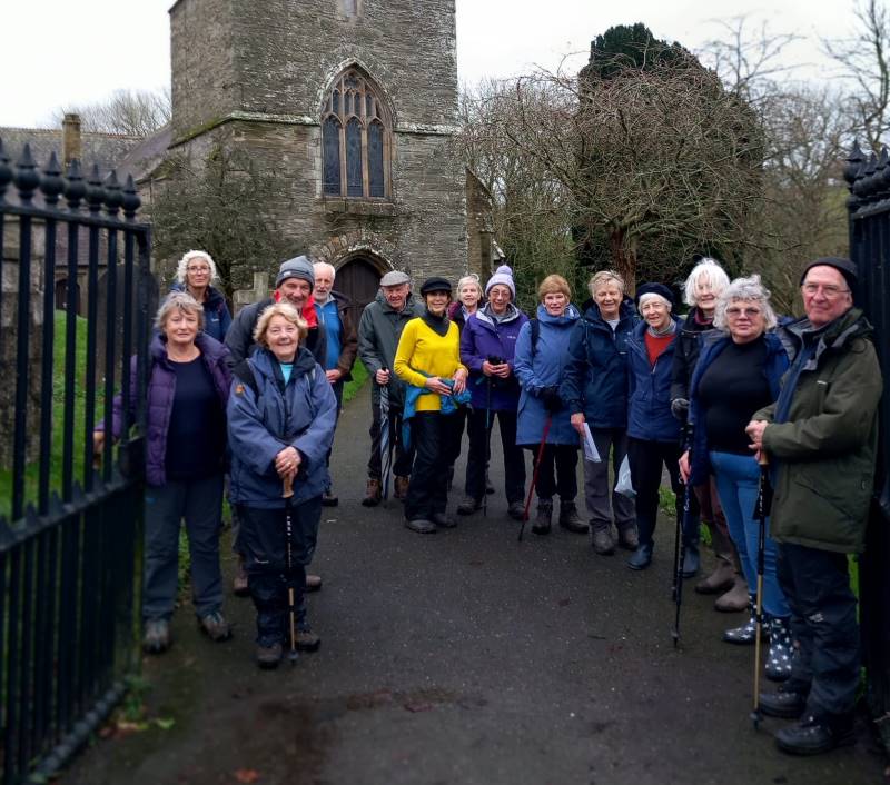 Walking  Group at St Andrew's Church. Tywardreath
