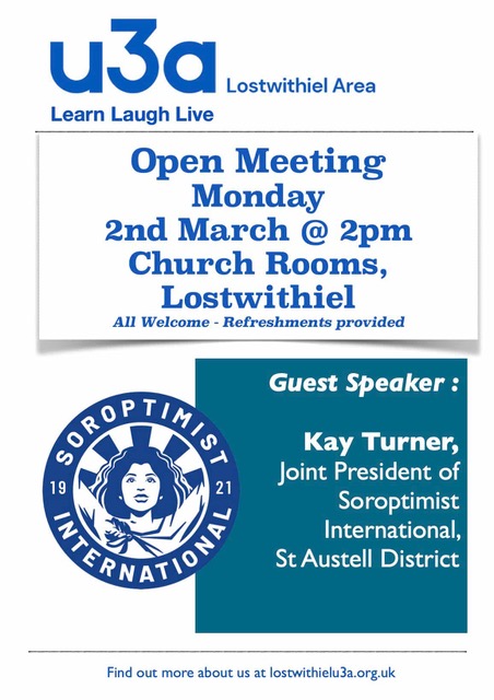 u3a Open Meeting March 2026